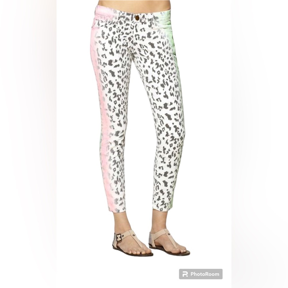CURRENT ELLIOTT LEOPARD PRINT SKINNY JEANS SIZE 23